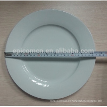 Placa de cena redonda de 10.5''cerámica, placa de cena de la porcelana 10.5inch, placa de la cena del hotel 10.5 ''